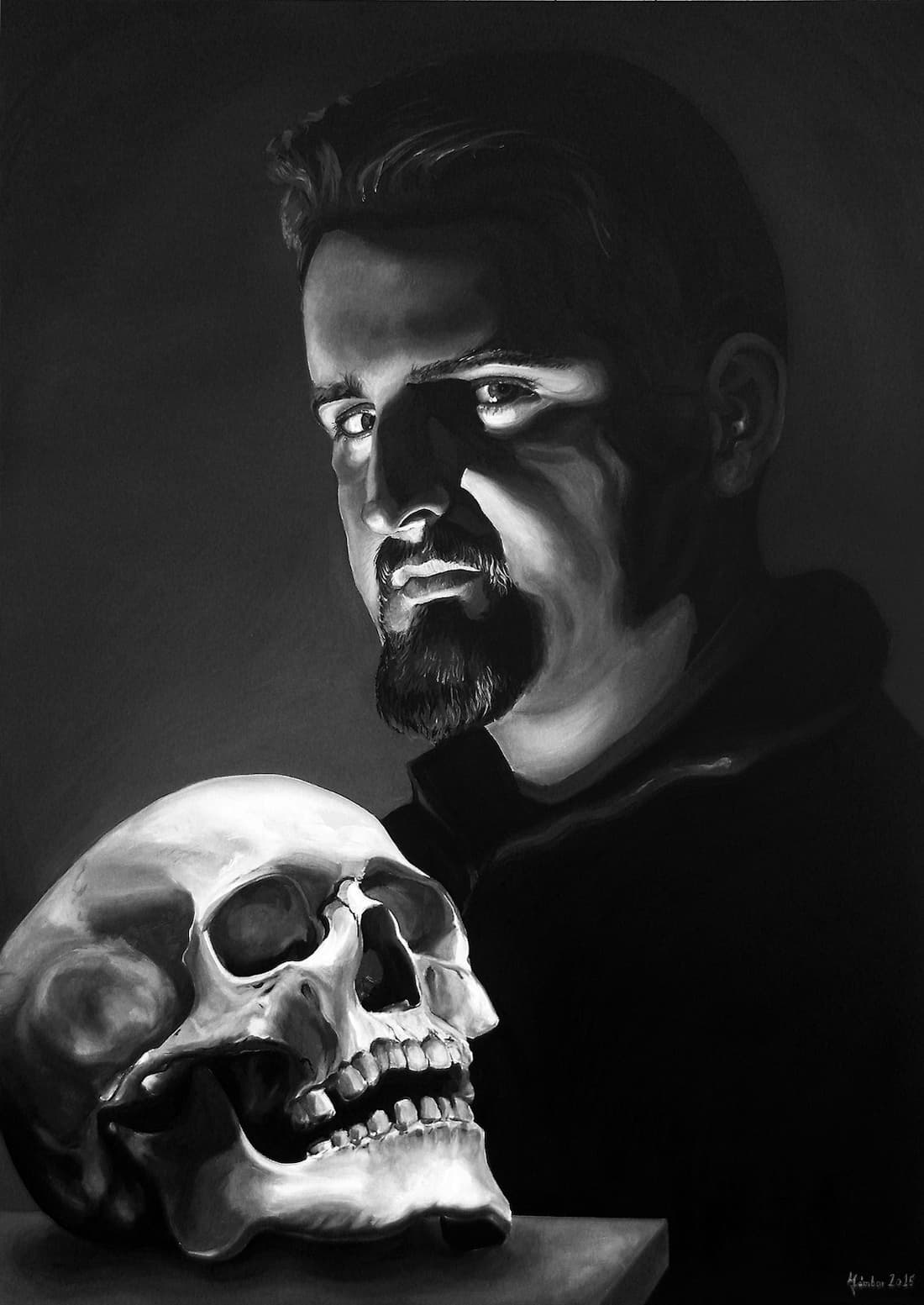 Autoportret cu craniu – Jámbor Ferencz